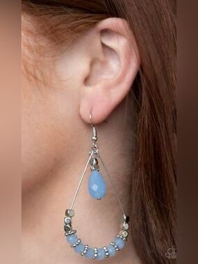 Paparazzi New Blue Teardrop Dangle Earrings